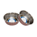 Hammered Rose Quartz Stainless Steel Dog Bowl, 32oz or 64oz