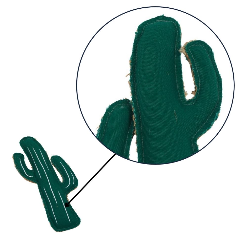 Country Living Cactus-Shaped Jute & Canvas Dog Chew Toy