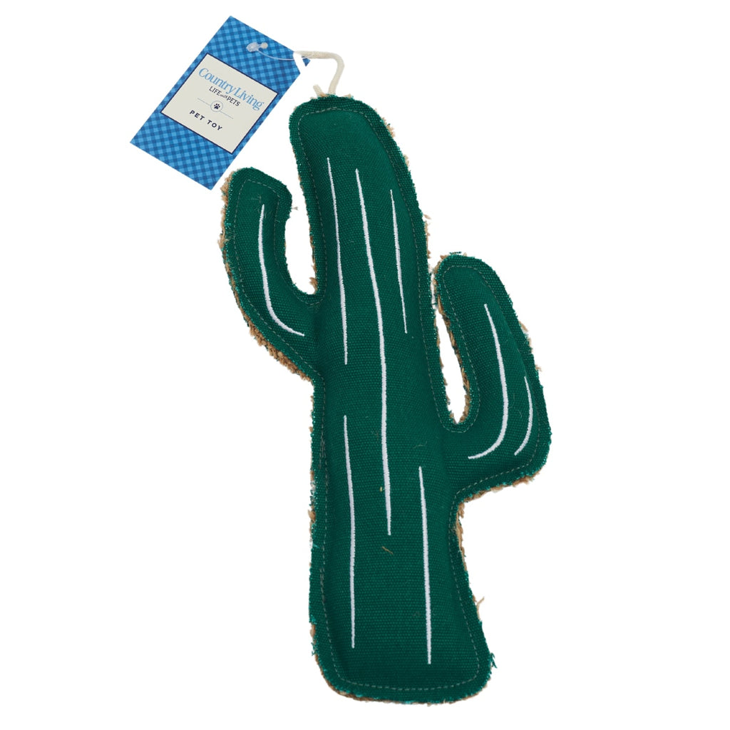 Country Living Cactus-Shaped Jute & Canvas Dog Chew Toy