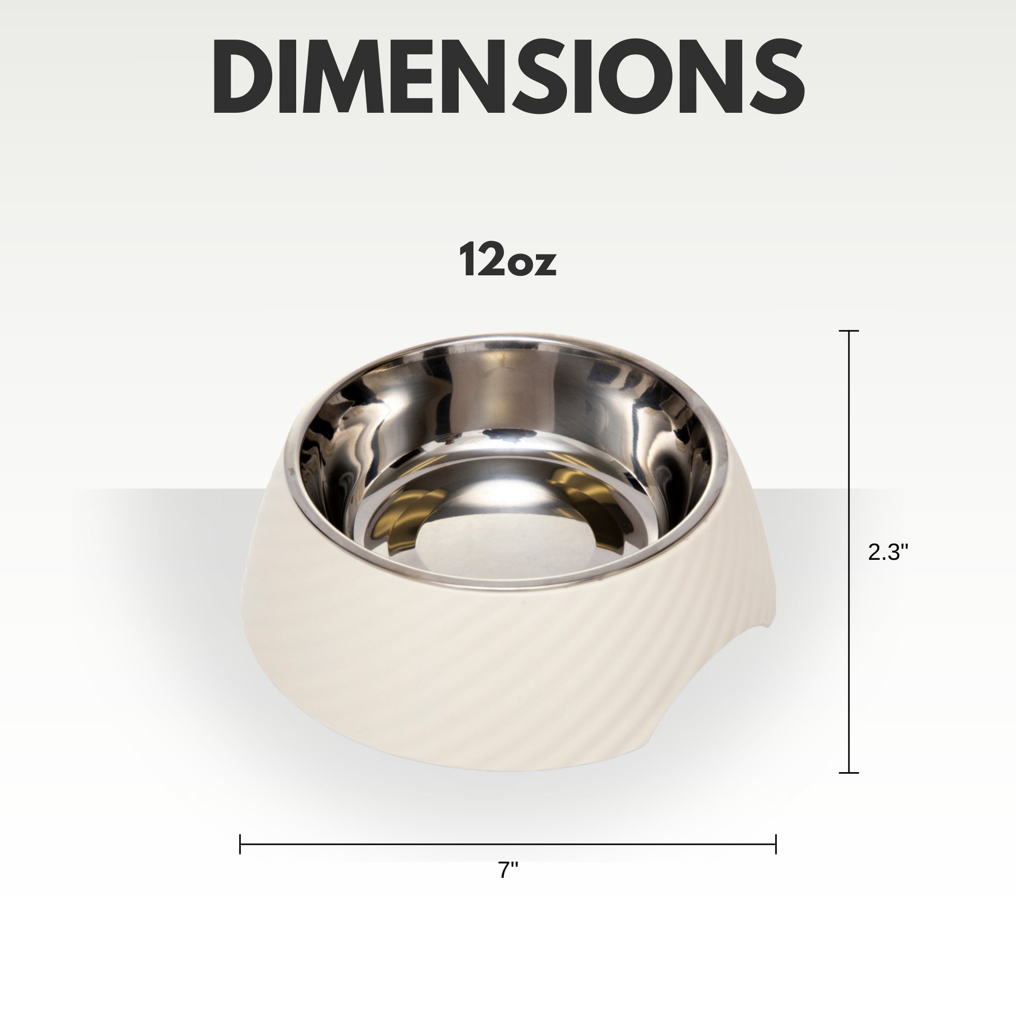 Round Twill Melamine Dog Bowl with Removable Stainless Steel Insert