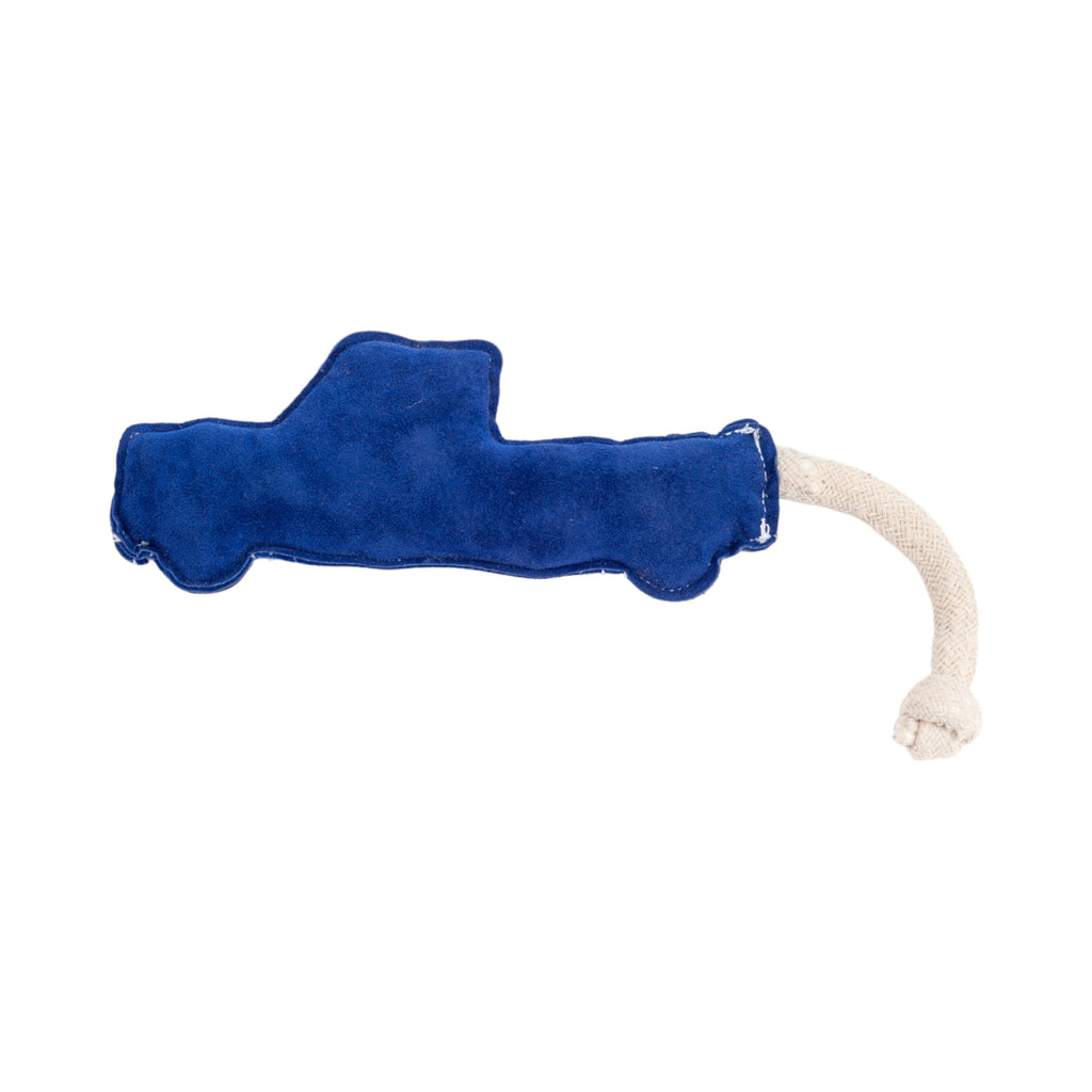 Blue Pickup Truck Dog Toy – Durable Faux Leather