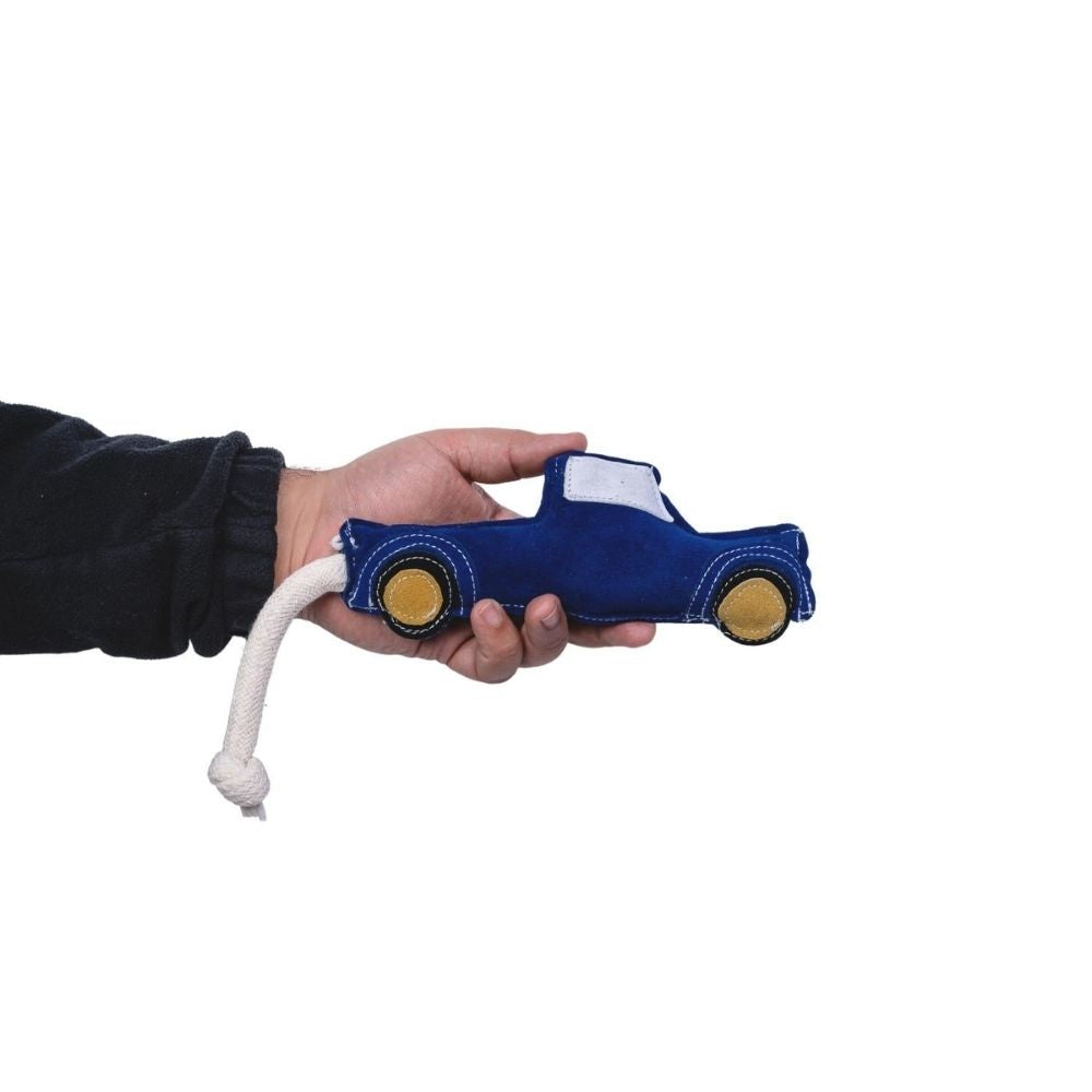 Blue Pickup Truck Dog Toy – Durable Faux Leather