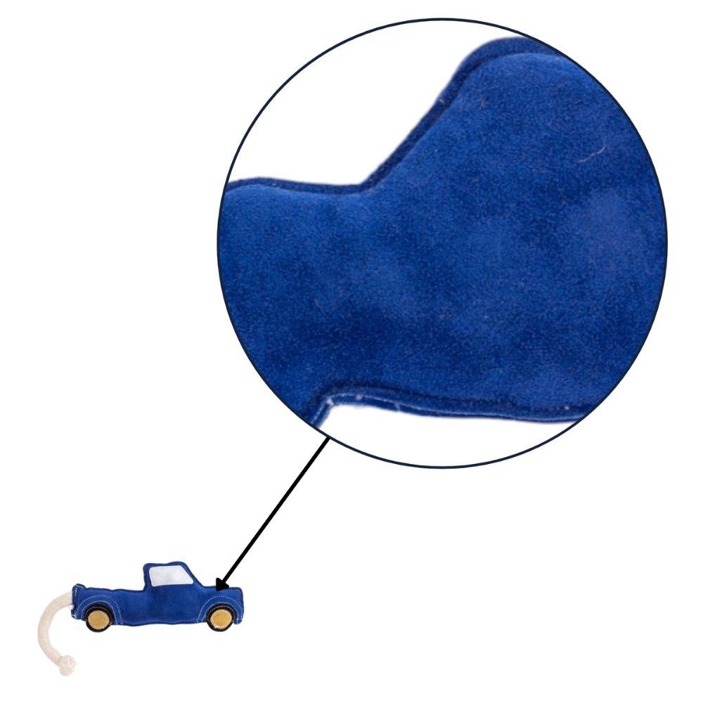 Blue Pickup Truck Dog Toy – Durable Faux Leather
