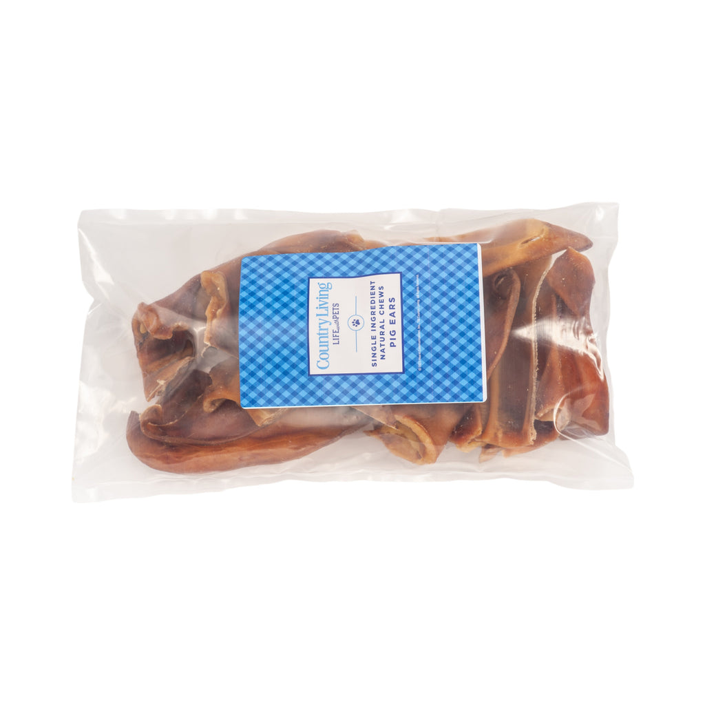 Whole Pig Ears Dog Chews, 100% Pork, Pack of 15