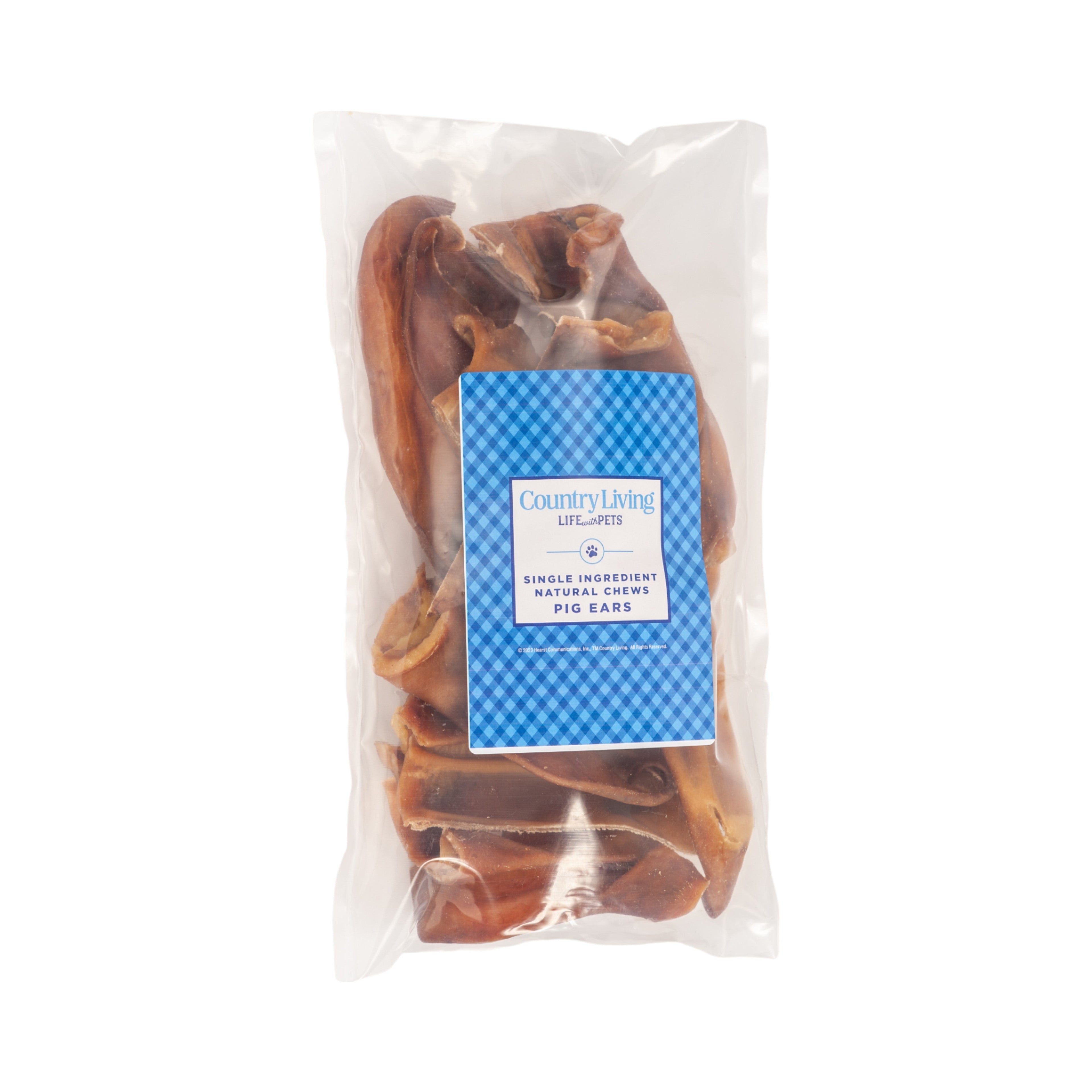 Whole Pig Ears Dog Chews, 100% Pork, Pack of 15