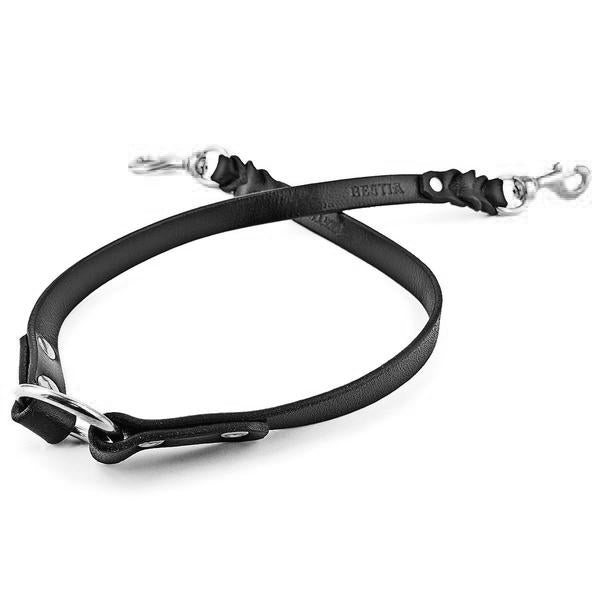 Buffalo Leather Double Dog Coupler – 48 cm, Handmade in Europe