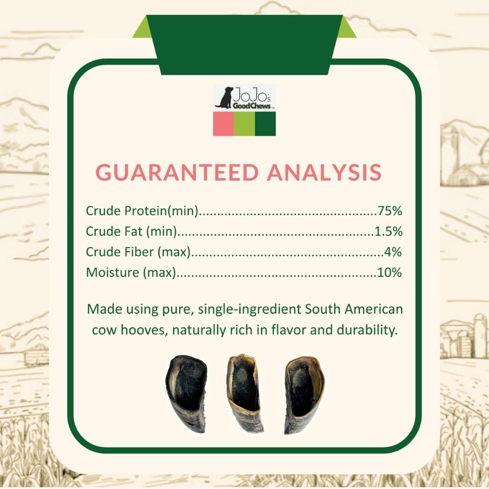 All-Natural Cow Hooves Dog Chews, 25 Count