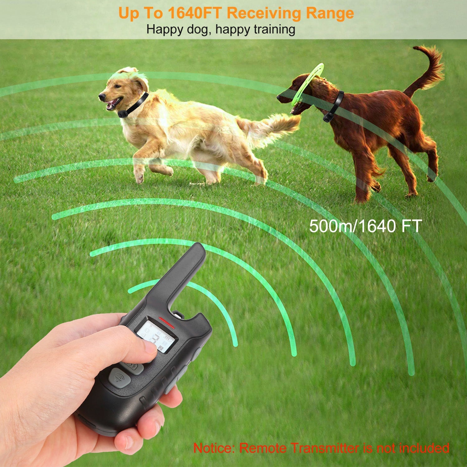 Waterproof Dog Bark Collar with Remote and Adjustable Modes
