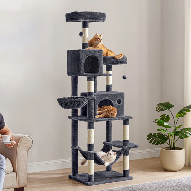 78" Multi-Tier Cat Tree with Condos and Perches