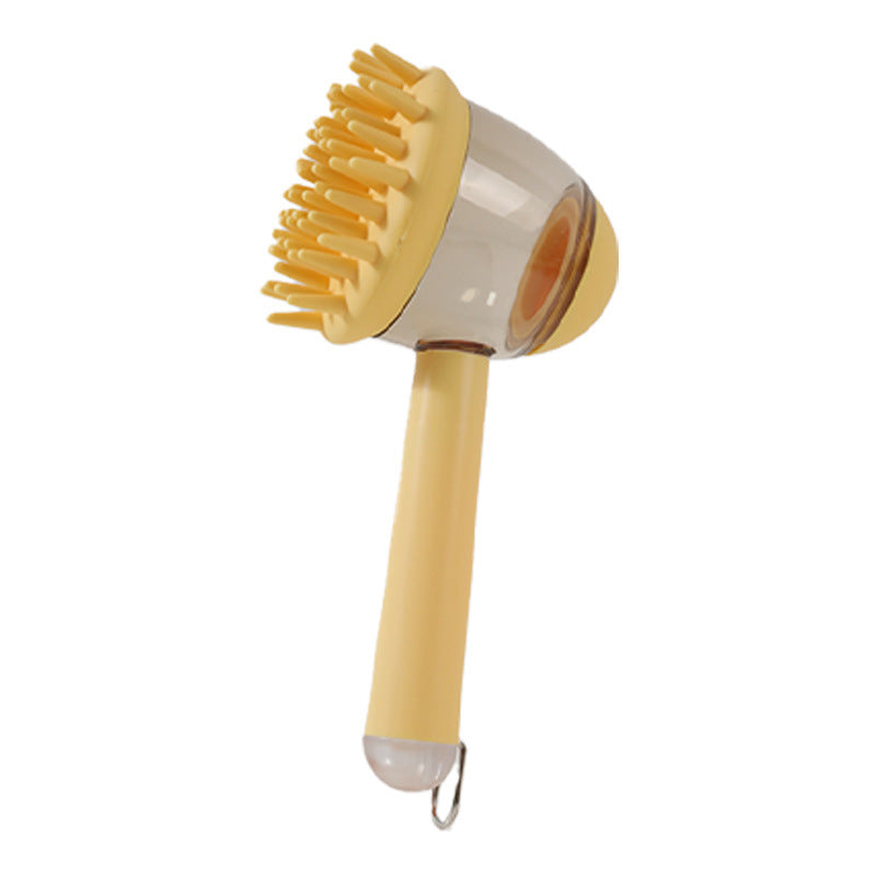 2-in-1 Pet Bathing Massage Brush with Shampoo Dispenser, 18cm