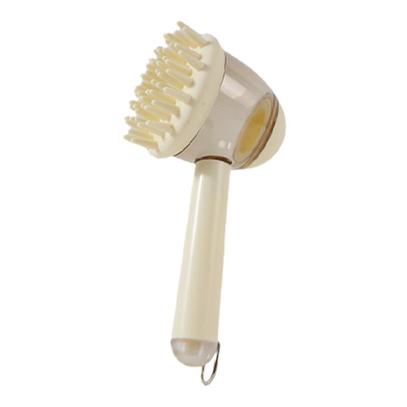 2-in-1 Pet Bathing Massage Brush with Shampoo Dispenser, 18cm