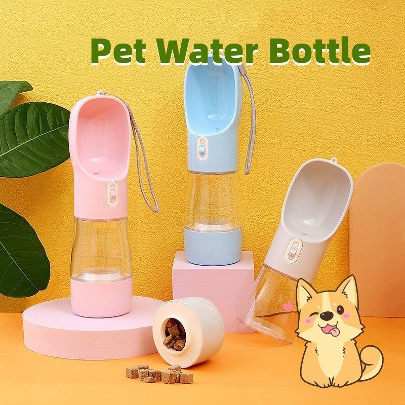 Portable Pet Water Bottle, Plastic, 458ml, for Dogs and Cats