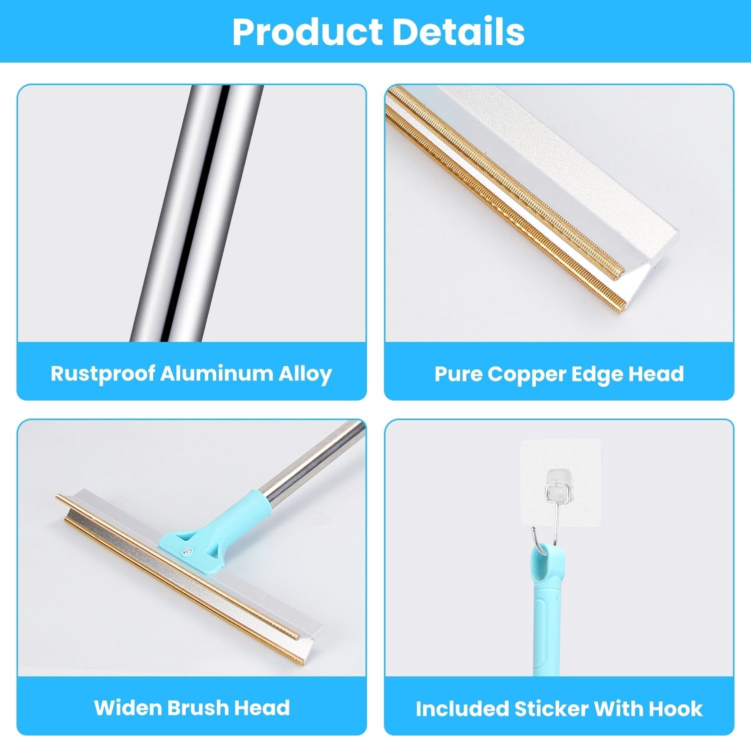 Pet Hair Removal Rake with Telescopic Handle