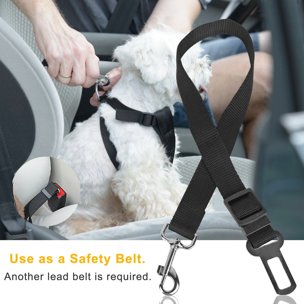 Adjustable Pet Seat Belt Leash, Pack of 2 – For Dogs & Cats