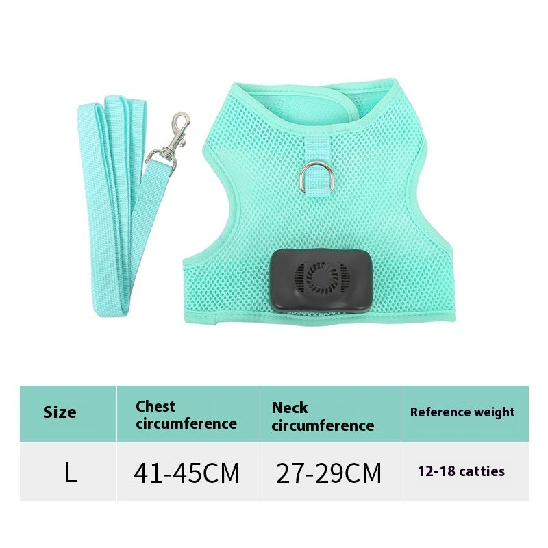 Wearable Pet Air Conditioner Harness for Small Dogs & Cats