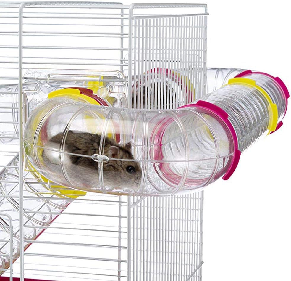 Interactive Hamster Cage with Accessories and Deep Base