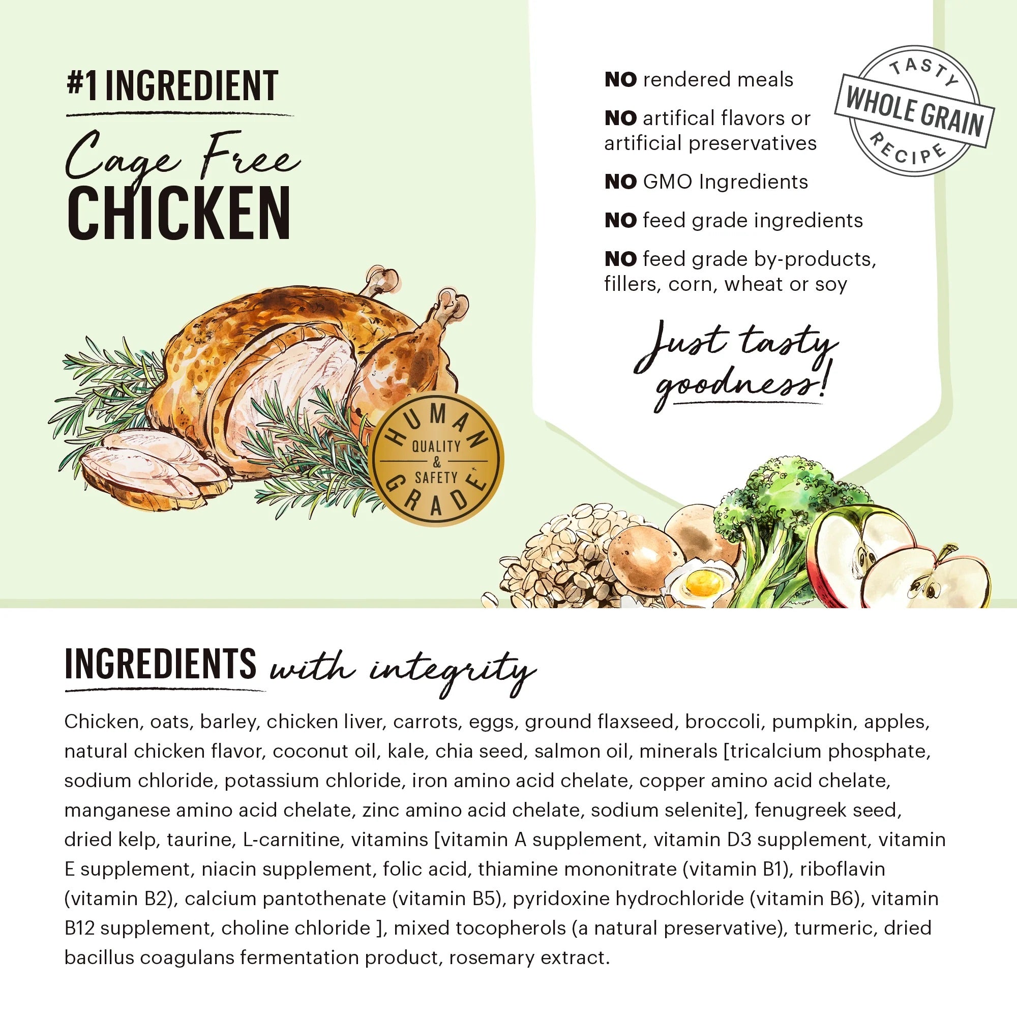Whole Grain Chicken & Oat Clusters Dry Dog Food