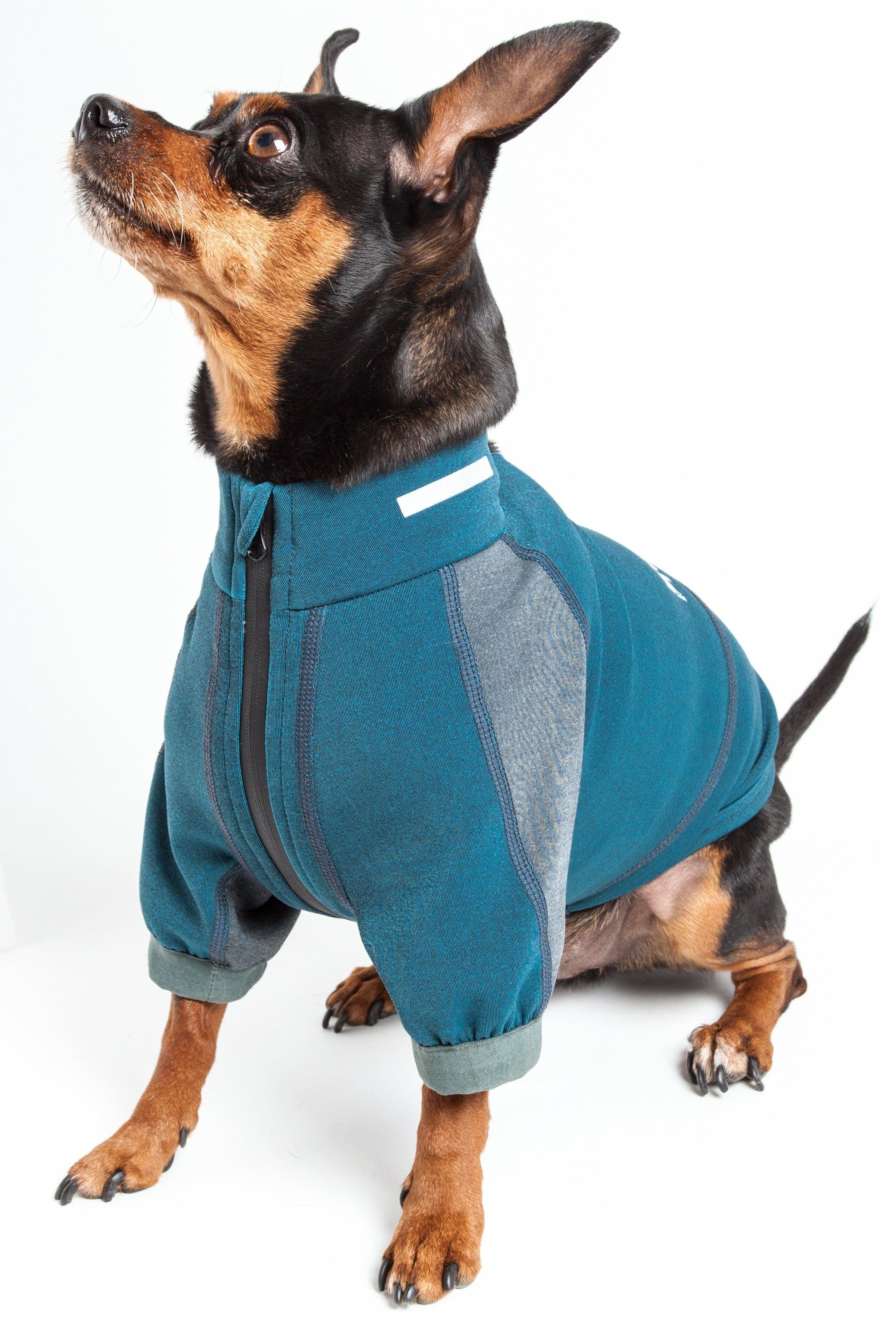 Dog Yoga T-Shirt with 4-Way Stretch and Reflective Trim