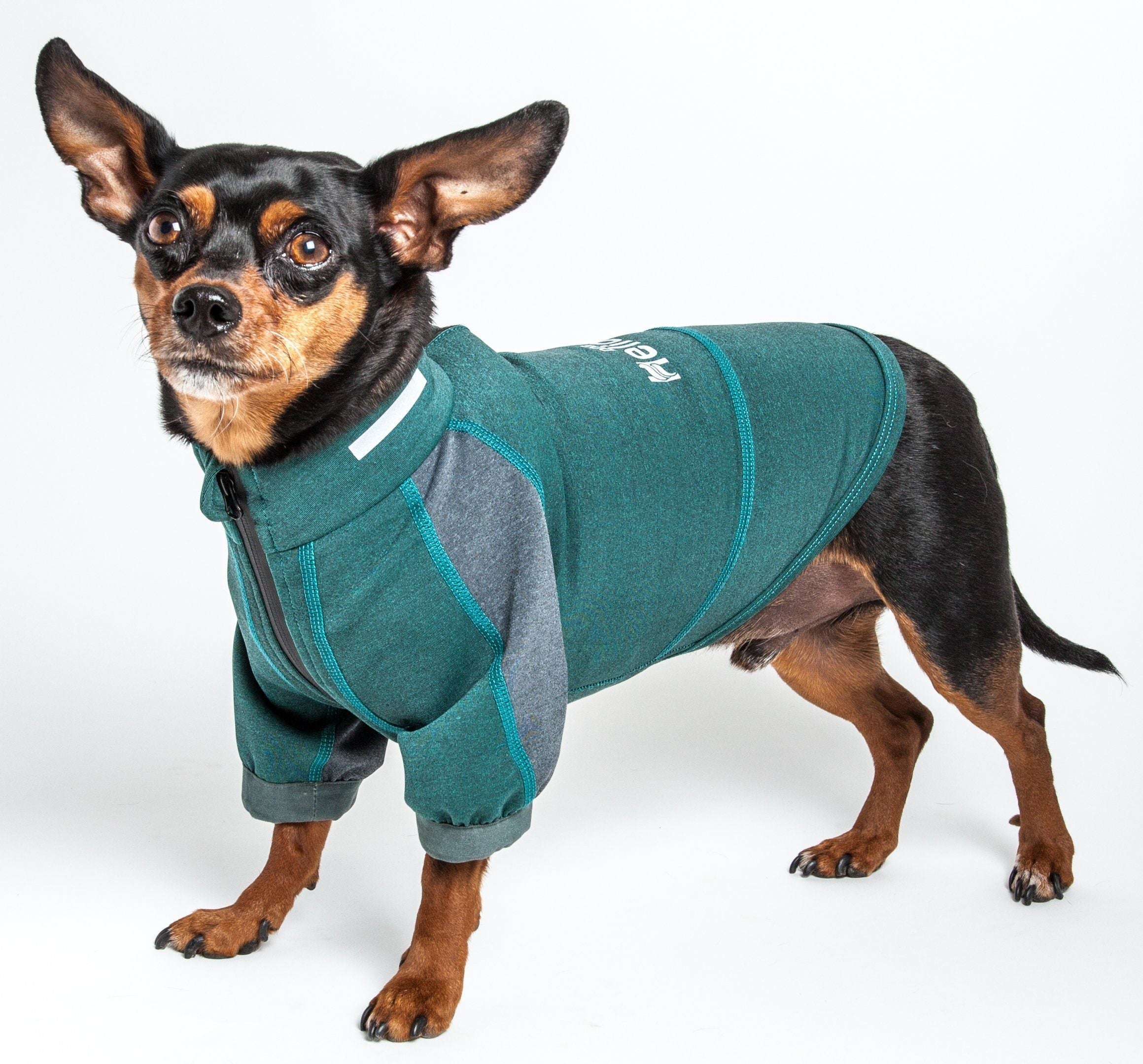 Dog Yoga T-Shirt with 4-Way Stretch and Reflective Trim