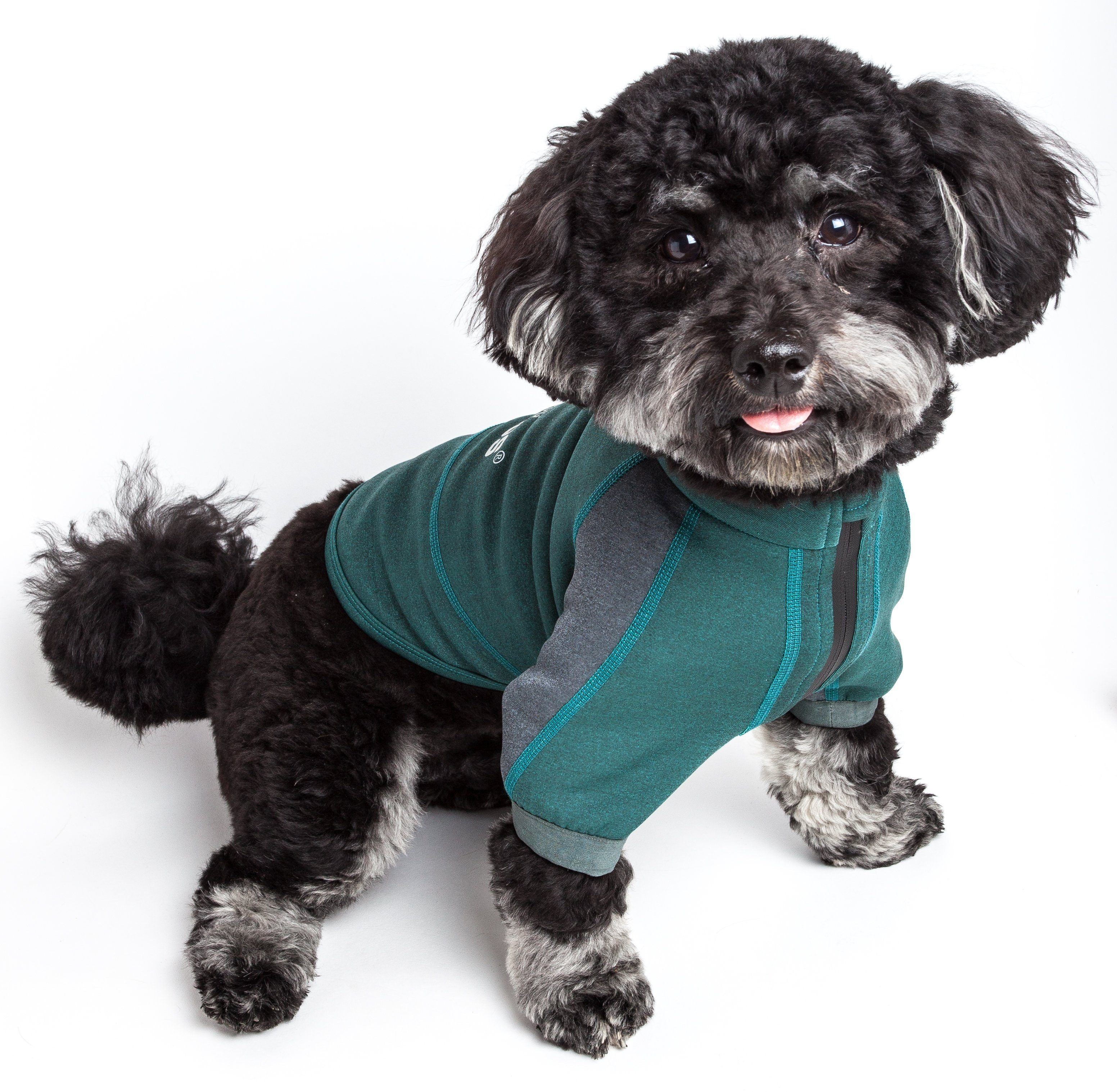 Dog Yoga T-Shirt with 4-Way Stretch and Reflective Trim