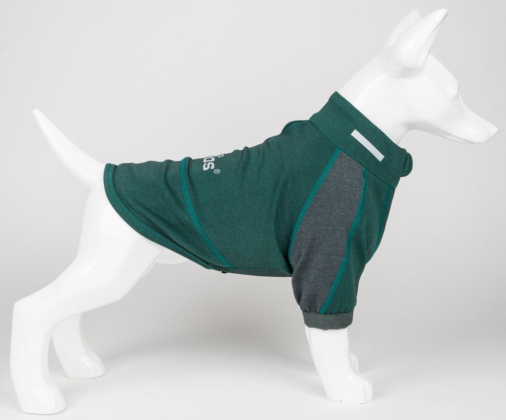 Dog Yoga T-Shirt with 4-Way Stretch and Reflective Trim