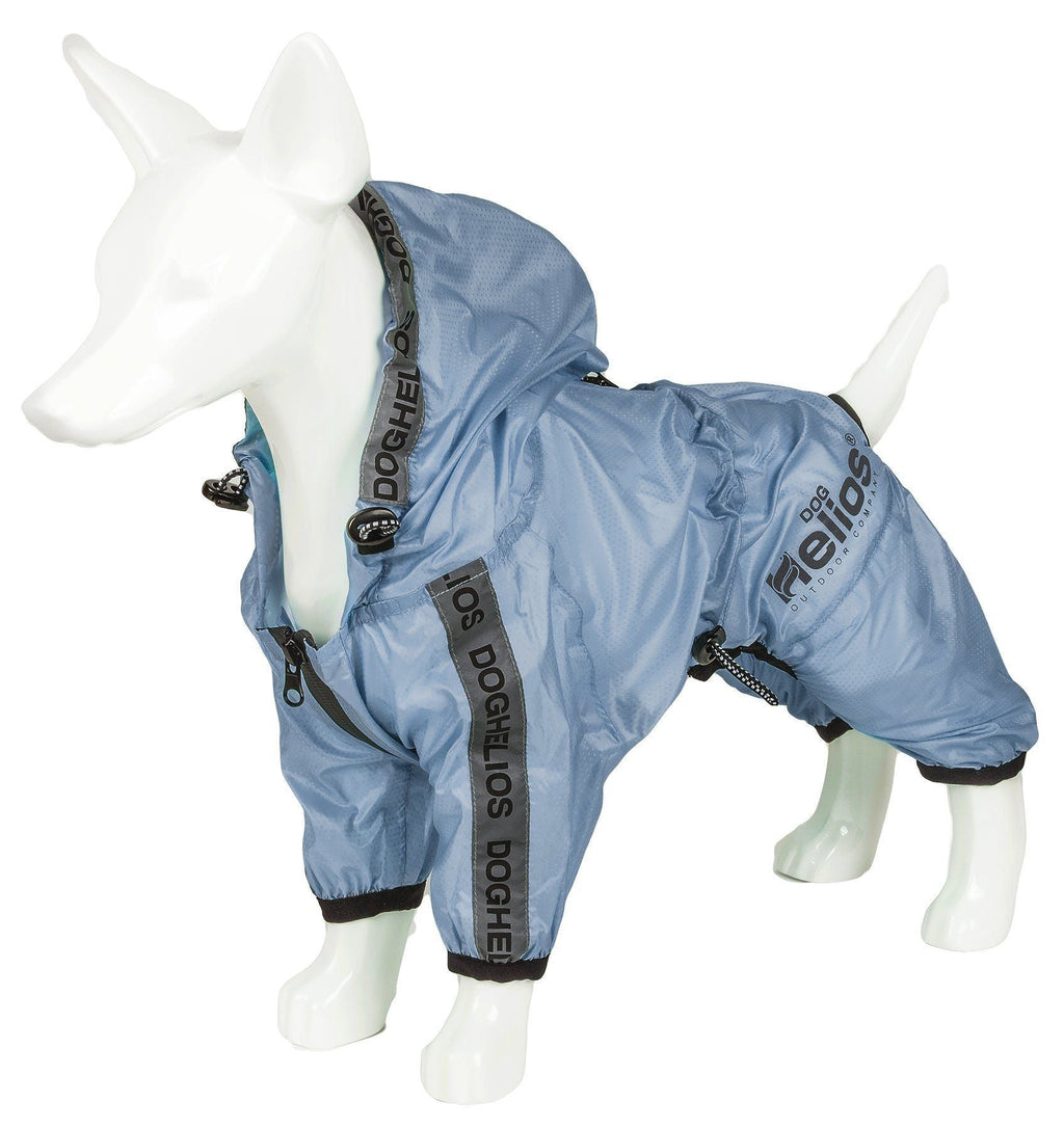Waterproof Full-Body Dog Raincoat with Reflective Details