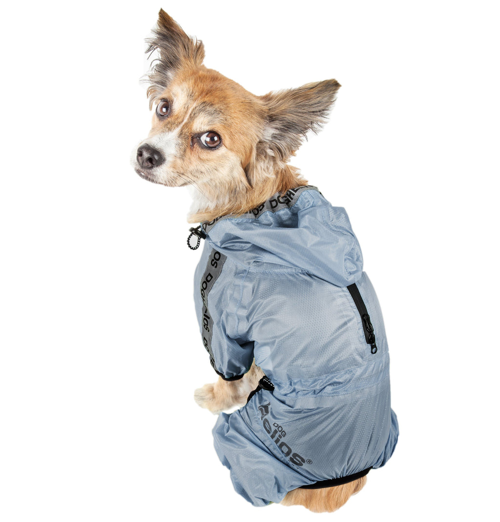 Waterproof Full-Body Dog Raincoat with Reflective Details