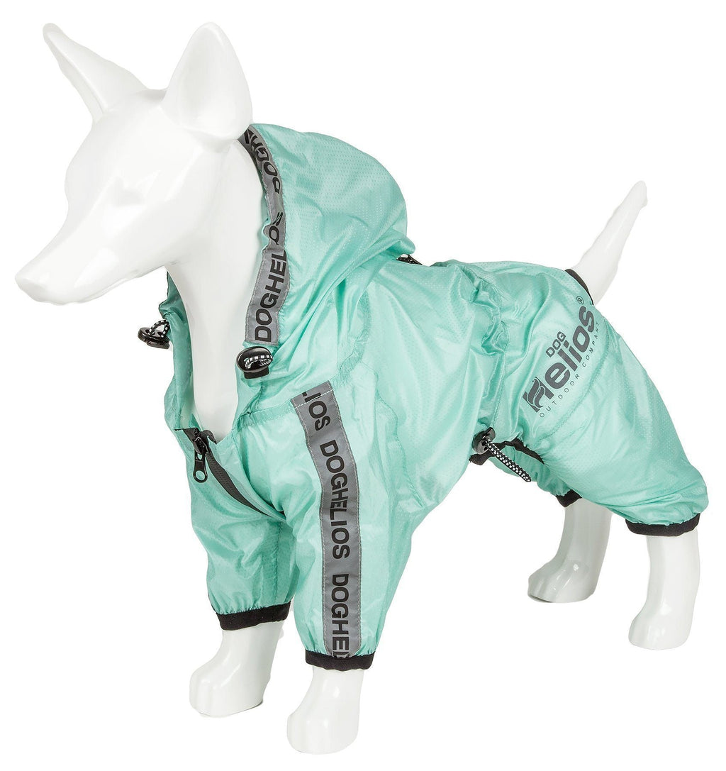 Waterproof Full-Body Dog Raincoat with Reflective Details