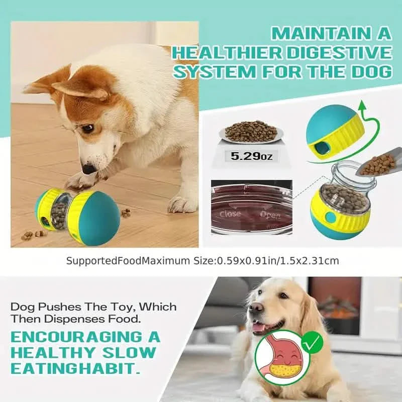 Dog Puzzle Toy with Adjustable Treat Dispenser, ABS Material
