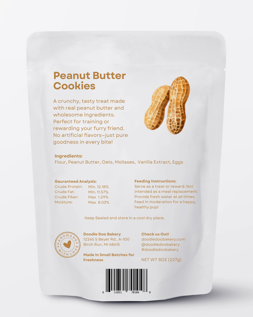 Oven-Baked Peanut Butter Dog Cookies