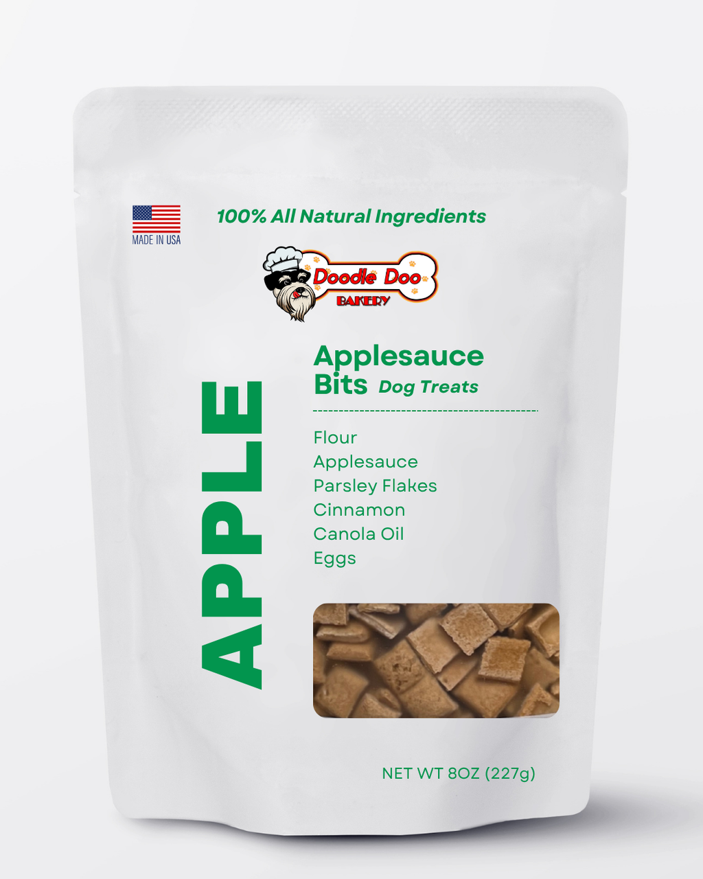 Apple Bits Dog Biscuits with Applesauce and Cinnamon
