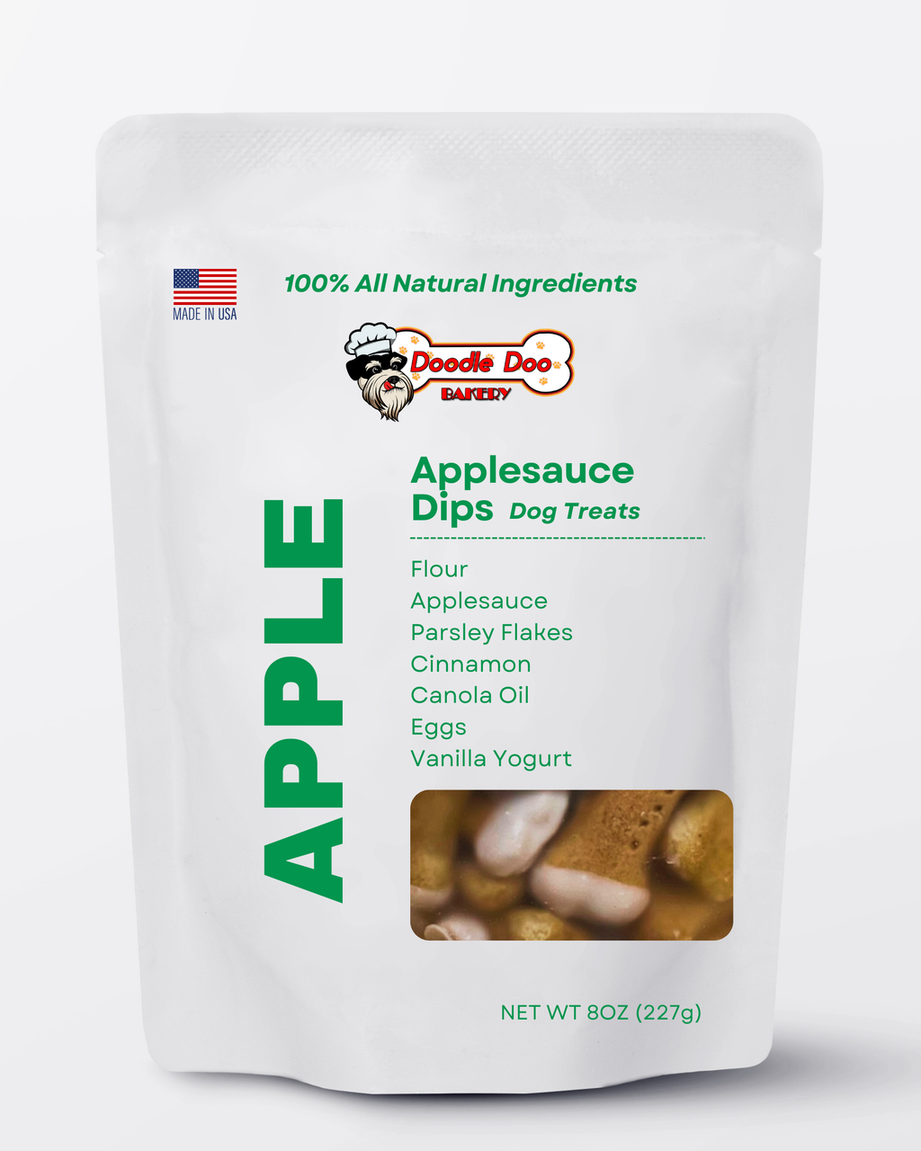 Apple Bones Dog Treats with Vanilla Yogurt Coating