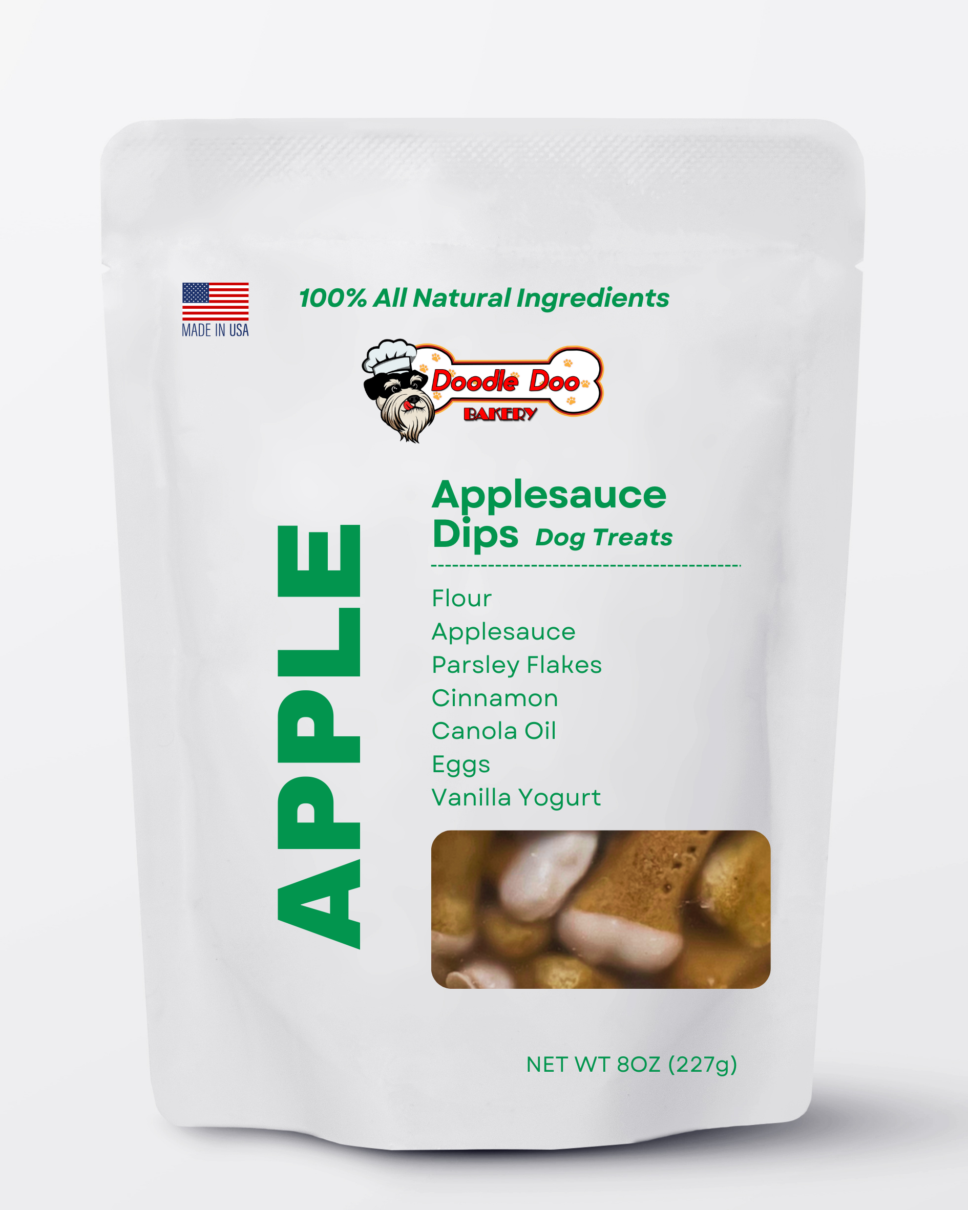 Apple Bones Dog Treats with Vanilla Yogurt Coating