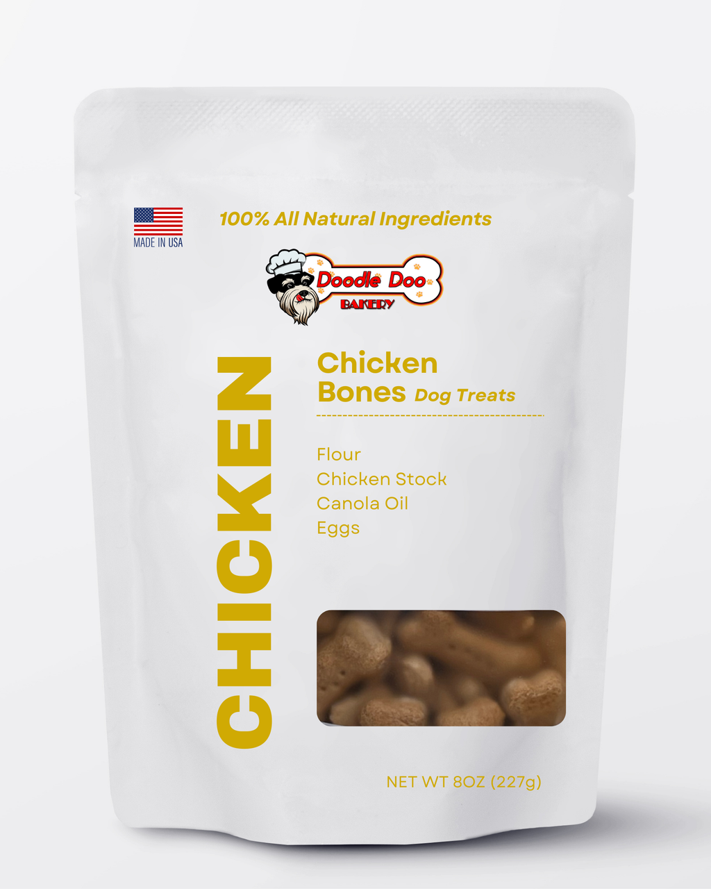 Crunchy Chicken Dog Treats with Natural Ingredients