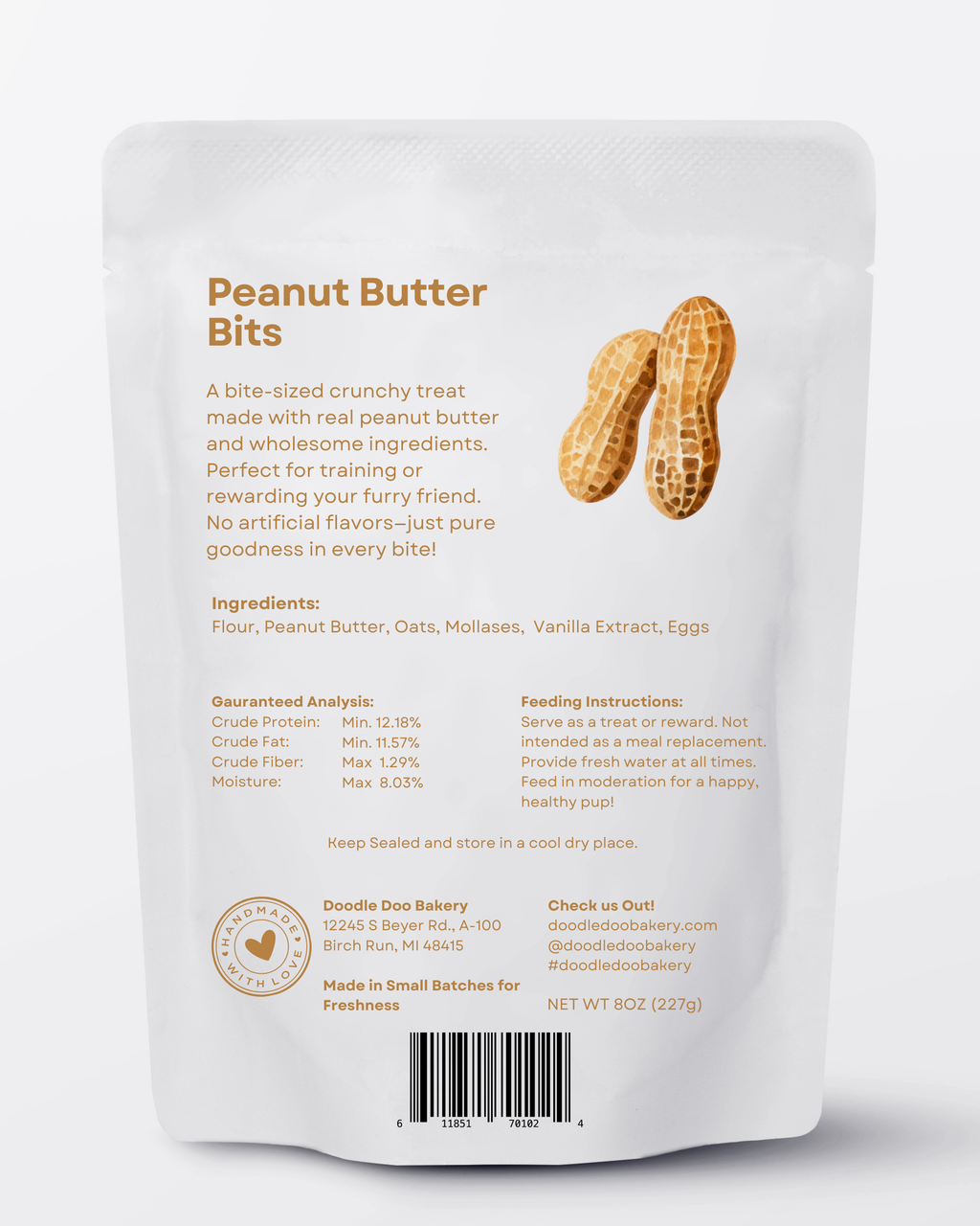 Peanut Butter Bits Crunchy Dog Treats
