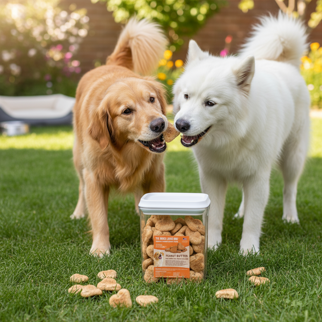 Dog Training Treats with California Peanut Butter, Fresh-Keeper Canister