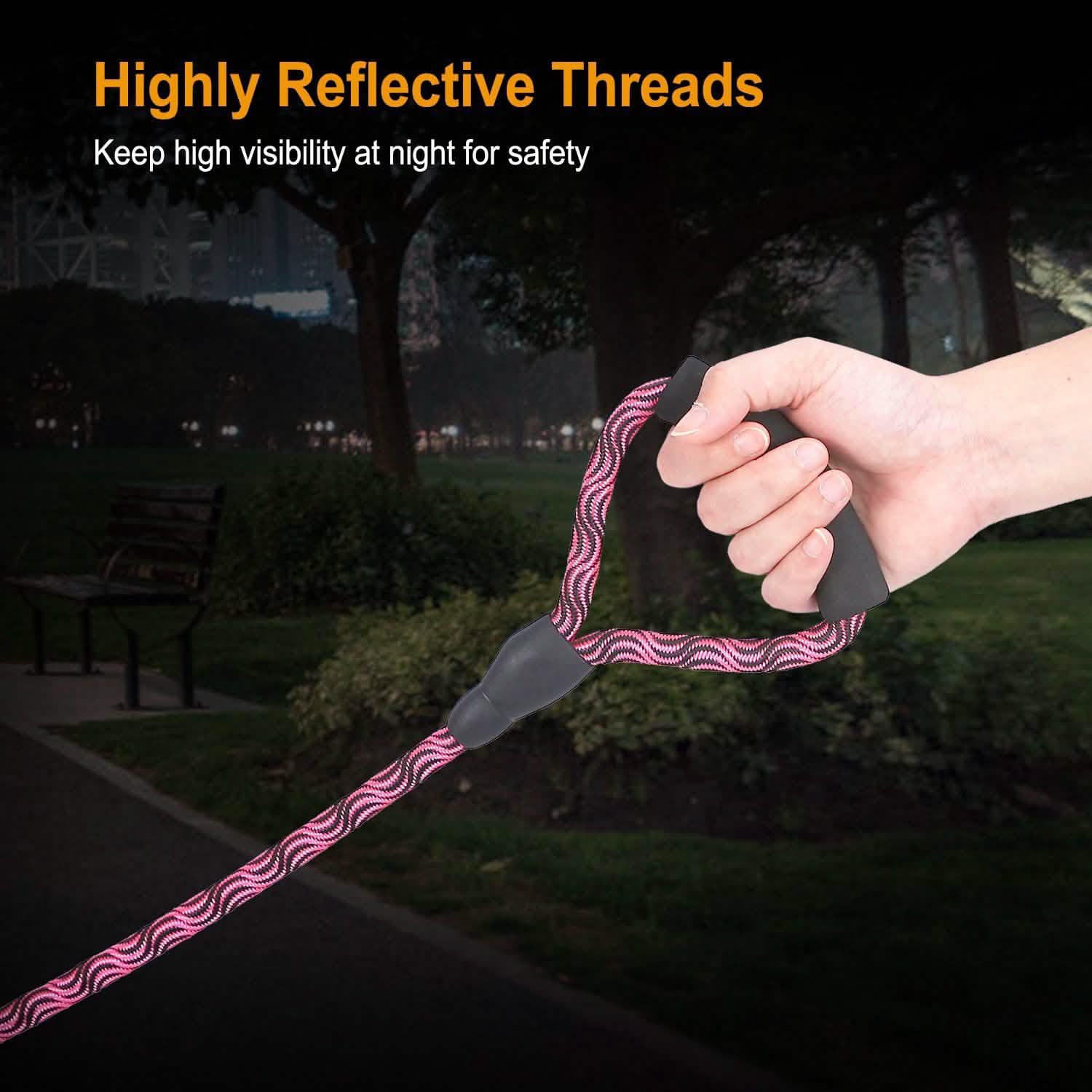 Double Dog Leash No-Tangle Swivel Coupler with Padded Handle