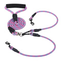 Double Dog Leash No-Tangle Swivel Coupler with Padded Handle