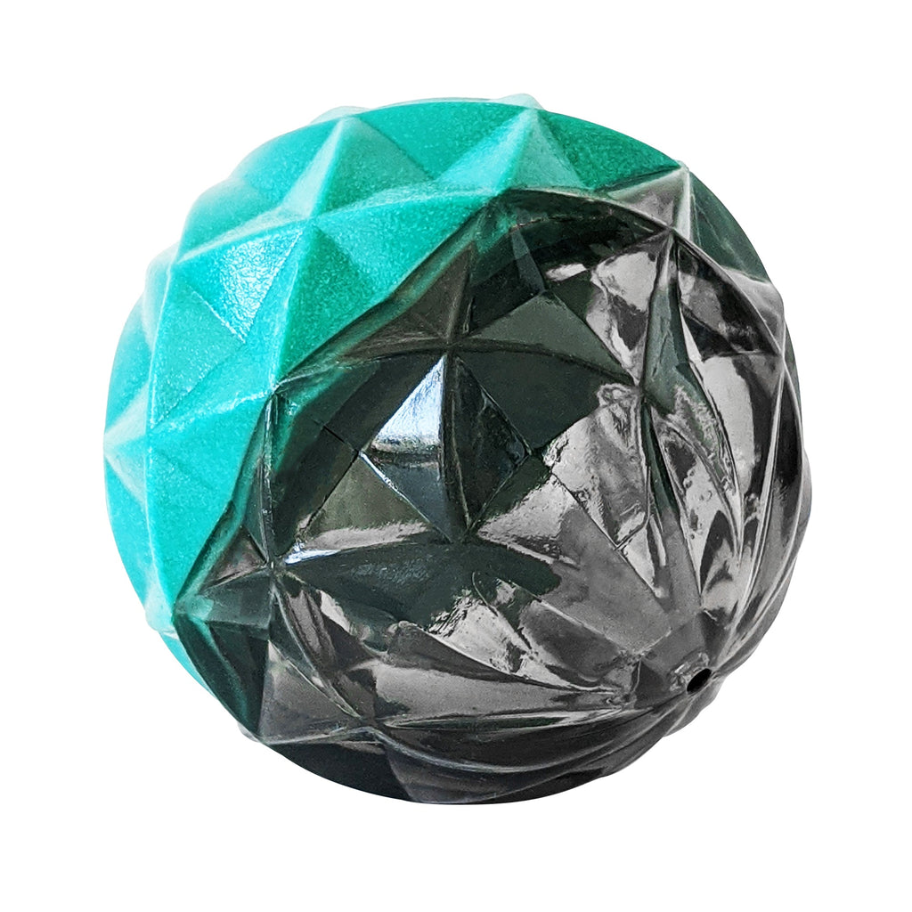 Geometric Textured Ball Dog Chew Toy with Squeaker
