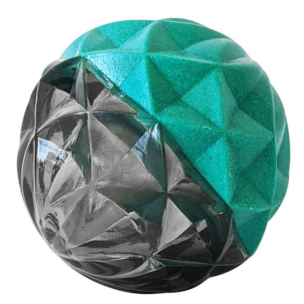 Geometric Textured Ball Dog Chew Toy with Squeaker
