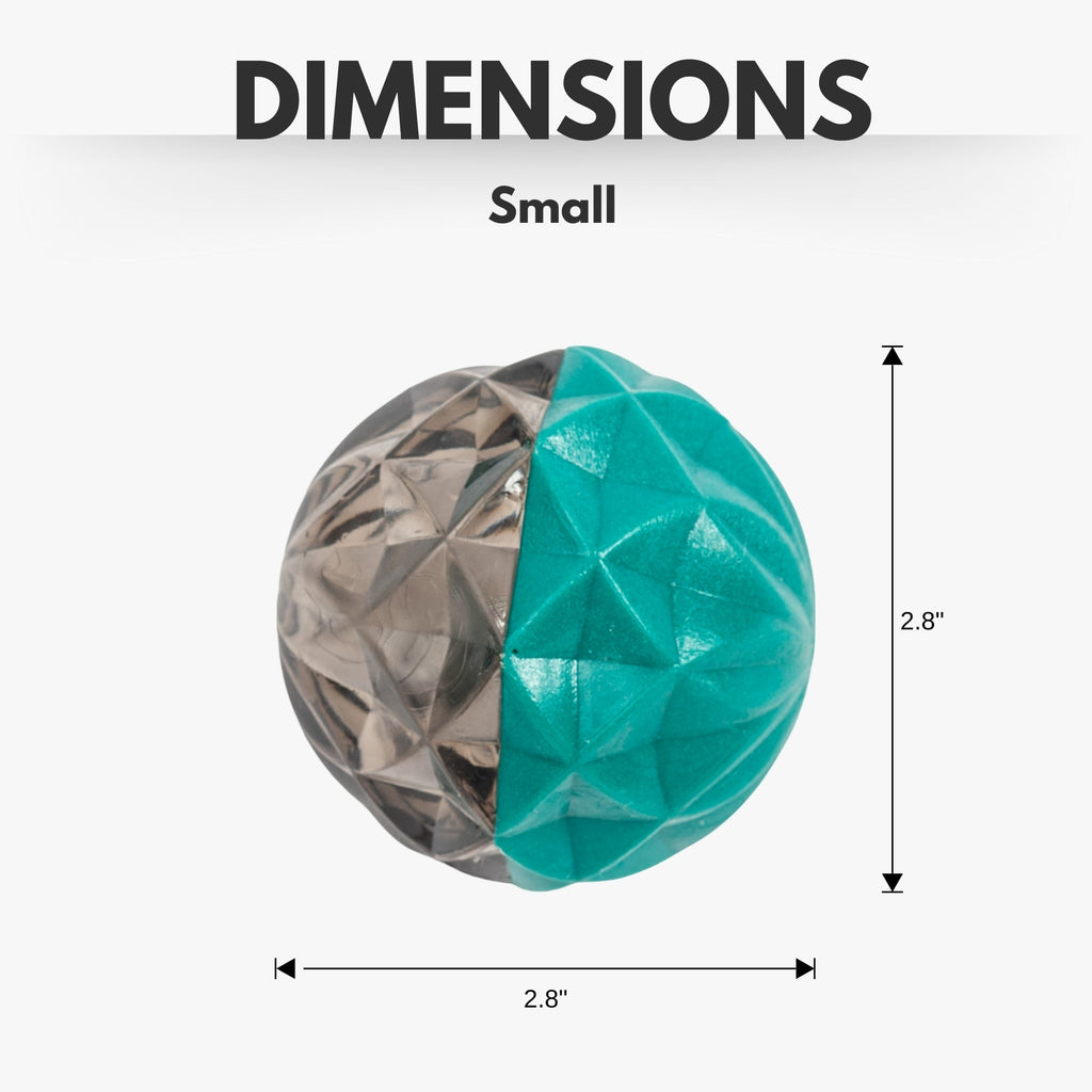 Geometric Textured Ball Dog Chew Toy with Squeaker