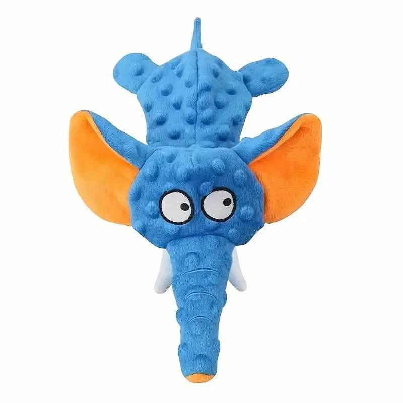 Durable Squeaky Elephant Plush Dog Toy