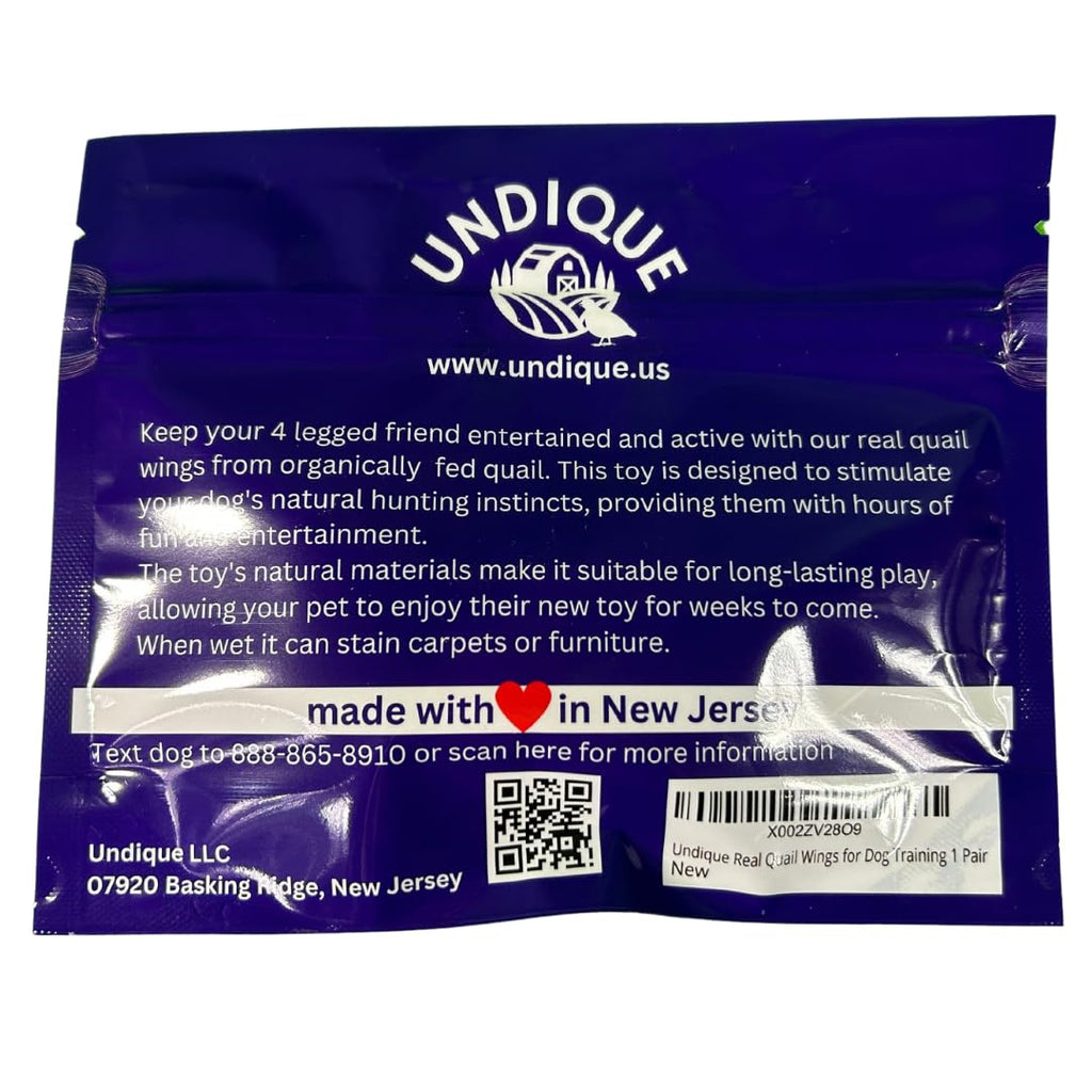 Dehydrated Quail Wings for Dog Scent and Retrieval Training