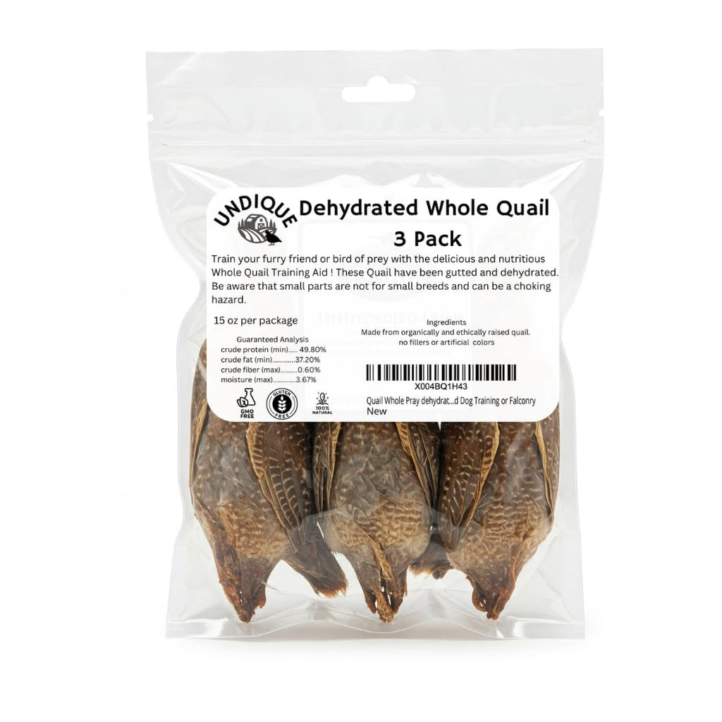 Dehydrated Whole Quail Treat for Dogs, Birds, and Exotic Pets
