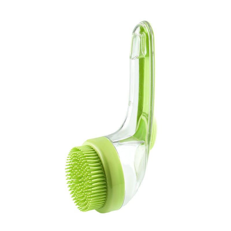Dog Bath Brush with Built-In Shampoo Dispenser and Soft Bristles