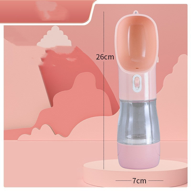 Portable Pet Water Bottle, Plastic, 458ml, for Dogs and Cats