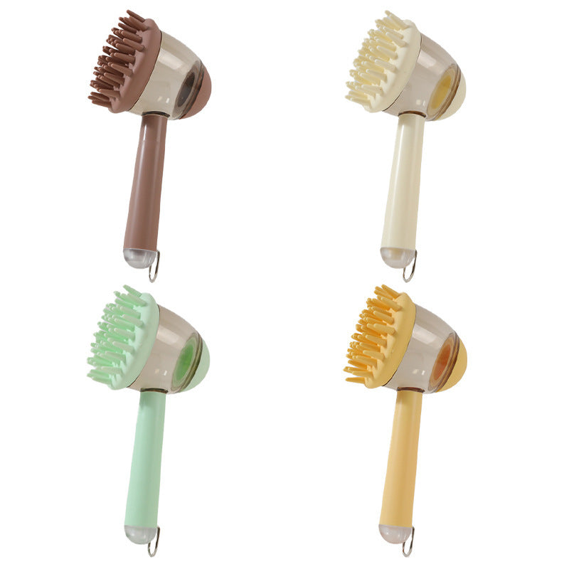 2-in-1 Pet Bathing Massage Brush with Shampoo Dispenser, 18cm