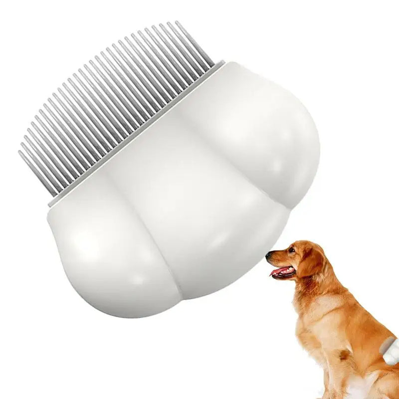 Pet Hair Removal Comb with Ergonomic Handle for All Coat Types