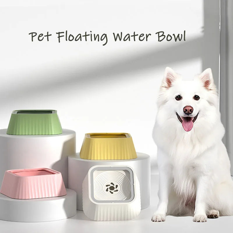 Floating Water Bowl for Pets, 1300ml Anti-Spill Design