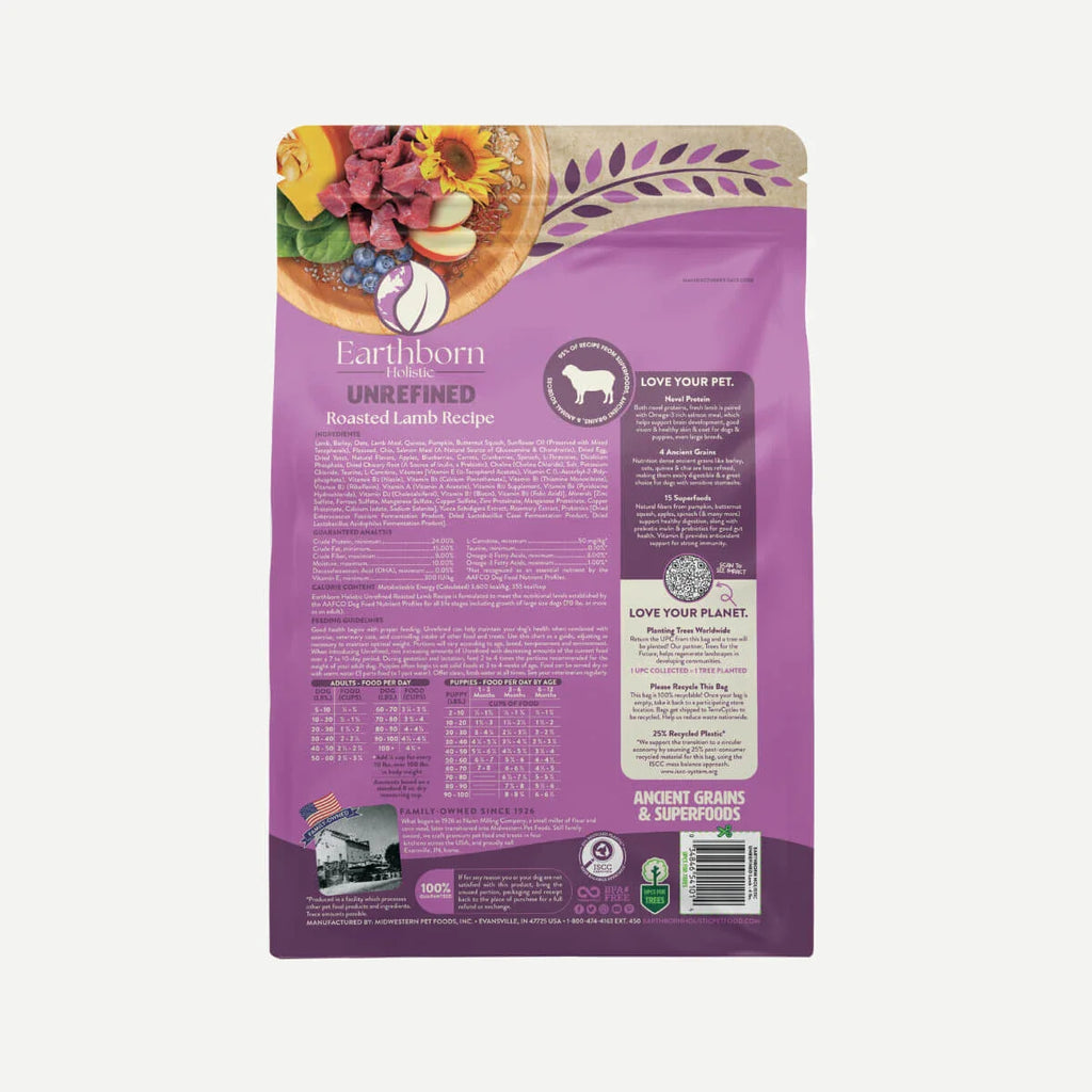 Unrefined Roasted Lamb Dry Dog Food with Ancient Grains & Superfoods